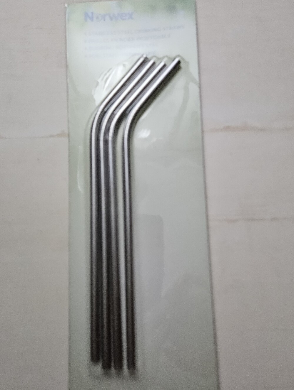 Norwex Reusable Stainless Steel Drinking Straws – Eco-Friendly Metal Straws Set